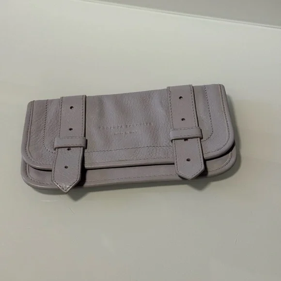 Gray Lilac Leather Women's Clutch - Picture 6 of 17